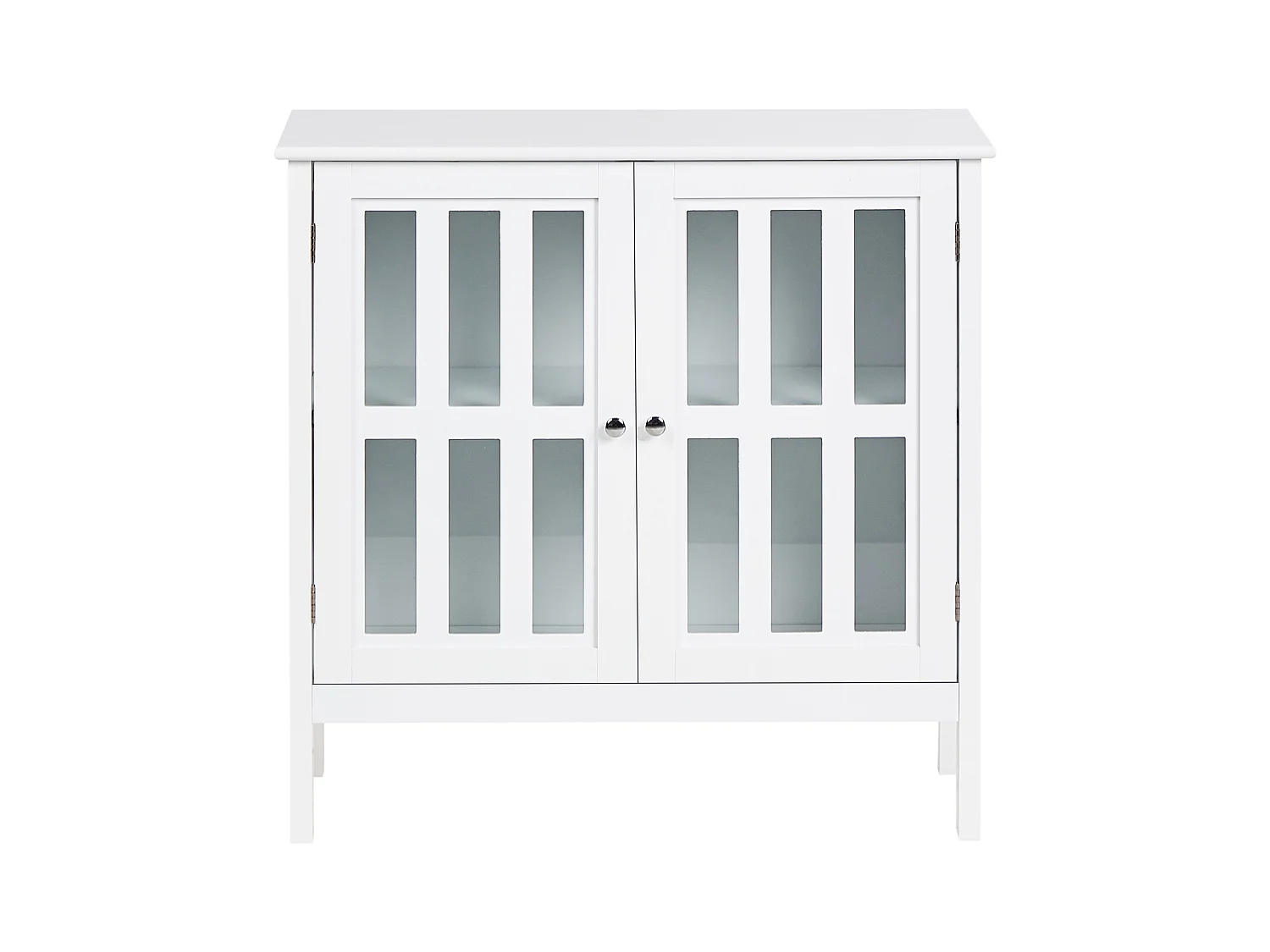 Glazen vitrinekast MIRAM Hout 80 cm Wit