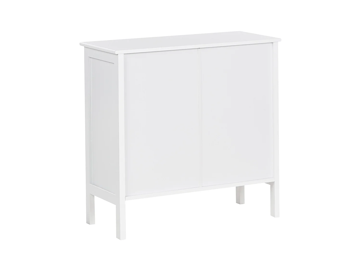 Glazen vitrinekast MIRAM Hout 80 cm Wit