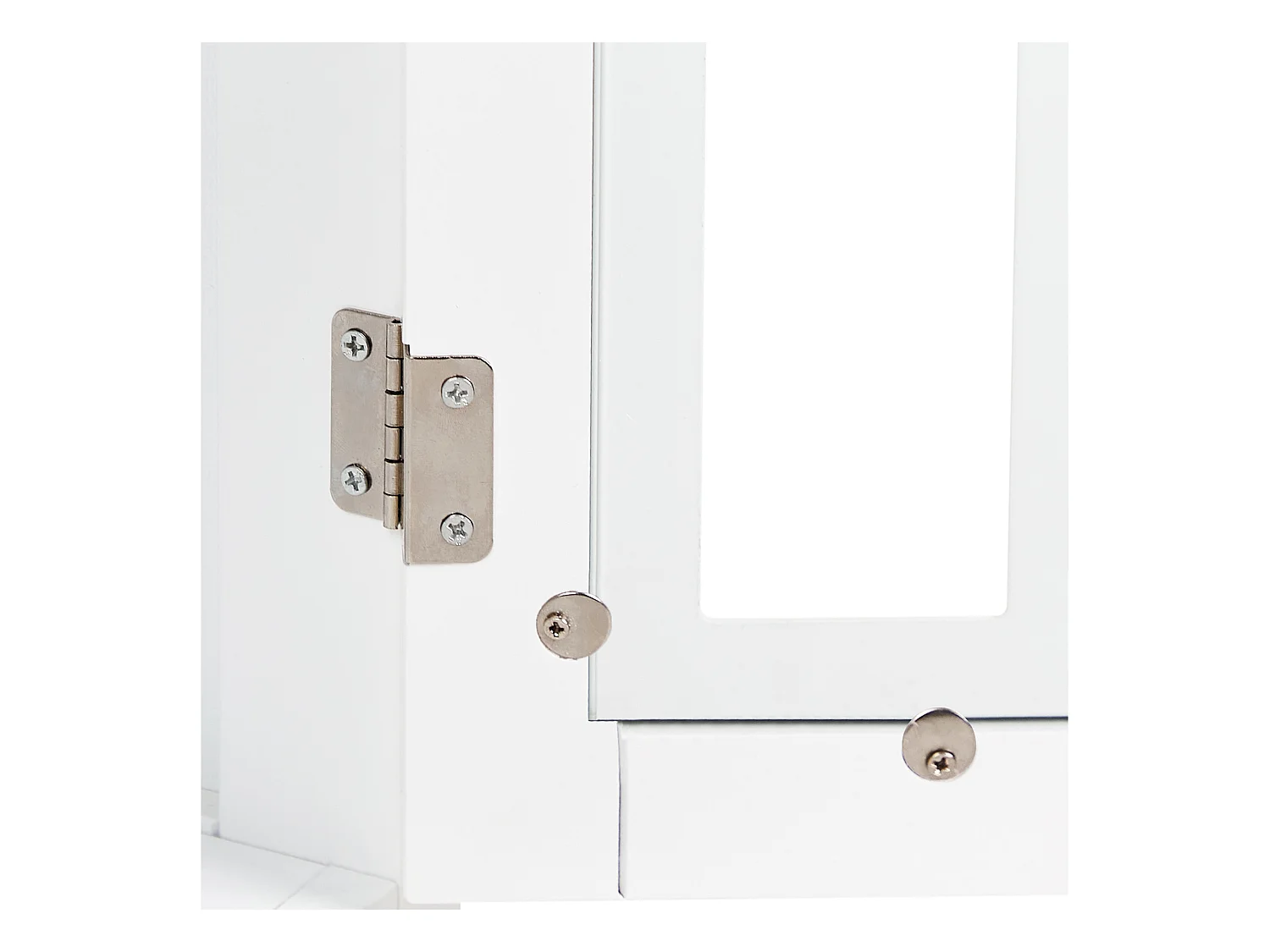 Glazen vitrinekast MIRAM Hout 80 cm Wit