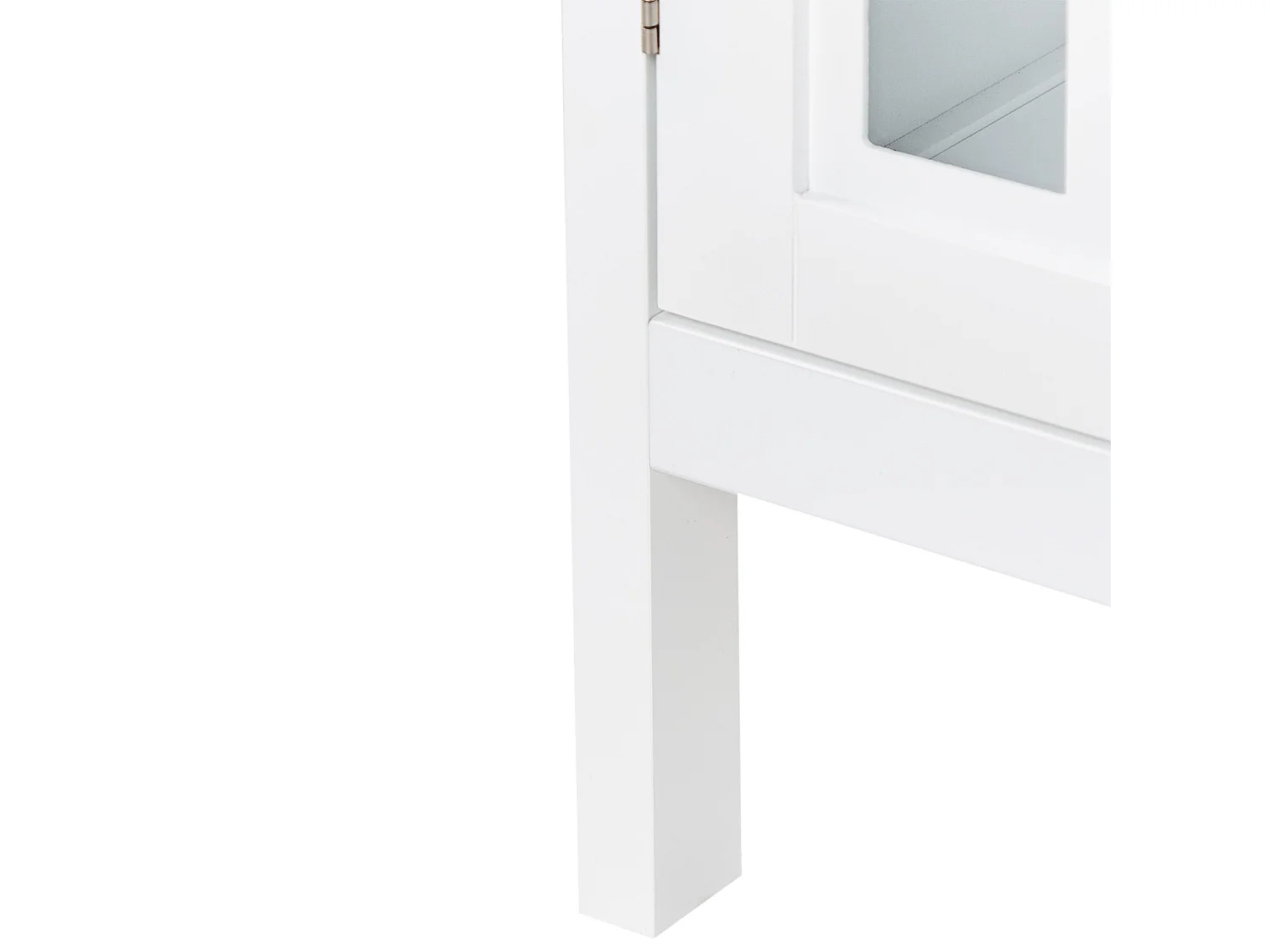 Buffet avec vitrine en verre MIRAM 80 cm Blanc