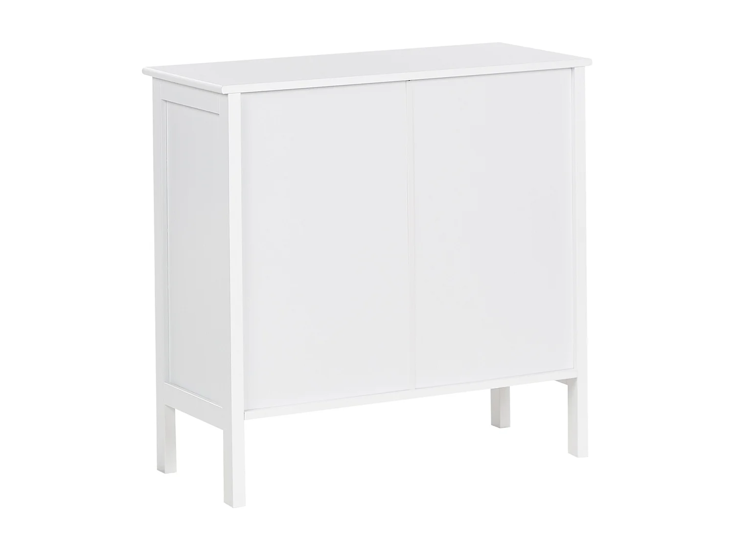 Buffet avec vitrine en verre MIRAM 80 cm Blanc