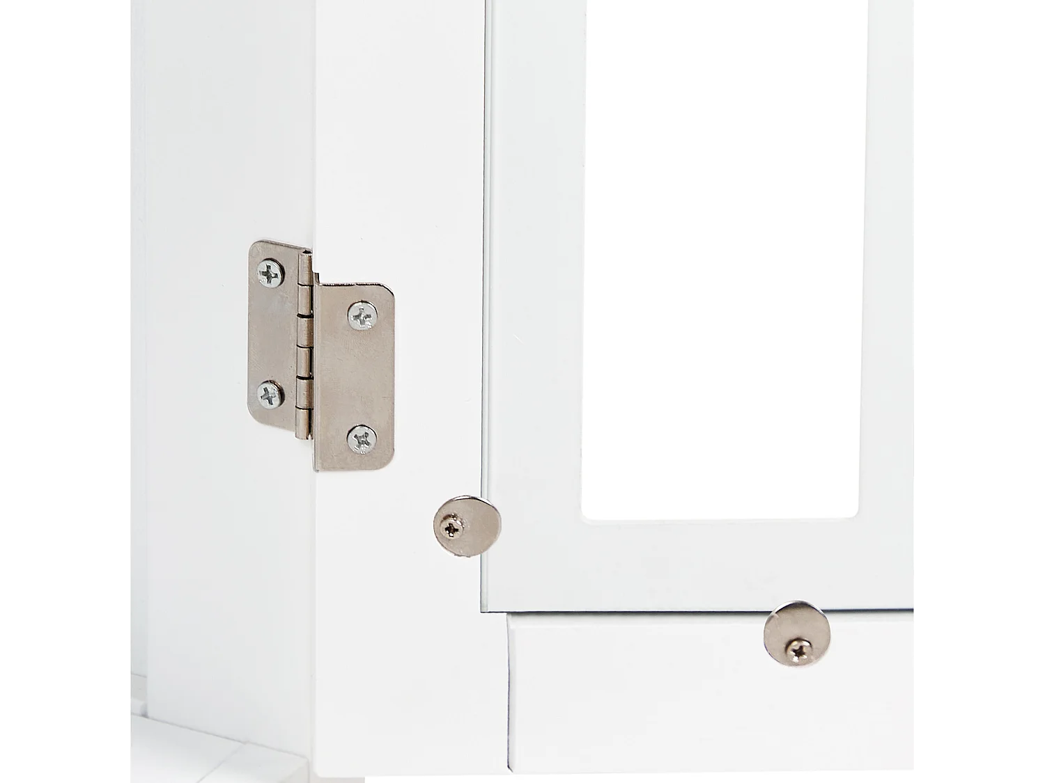 Buffet avec vitrine en verre MIRAM 80 cm Blanc