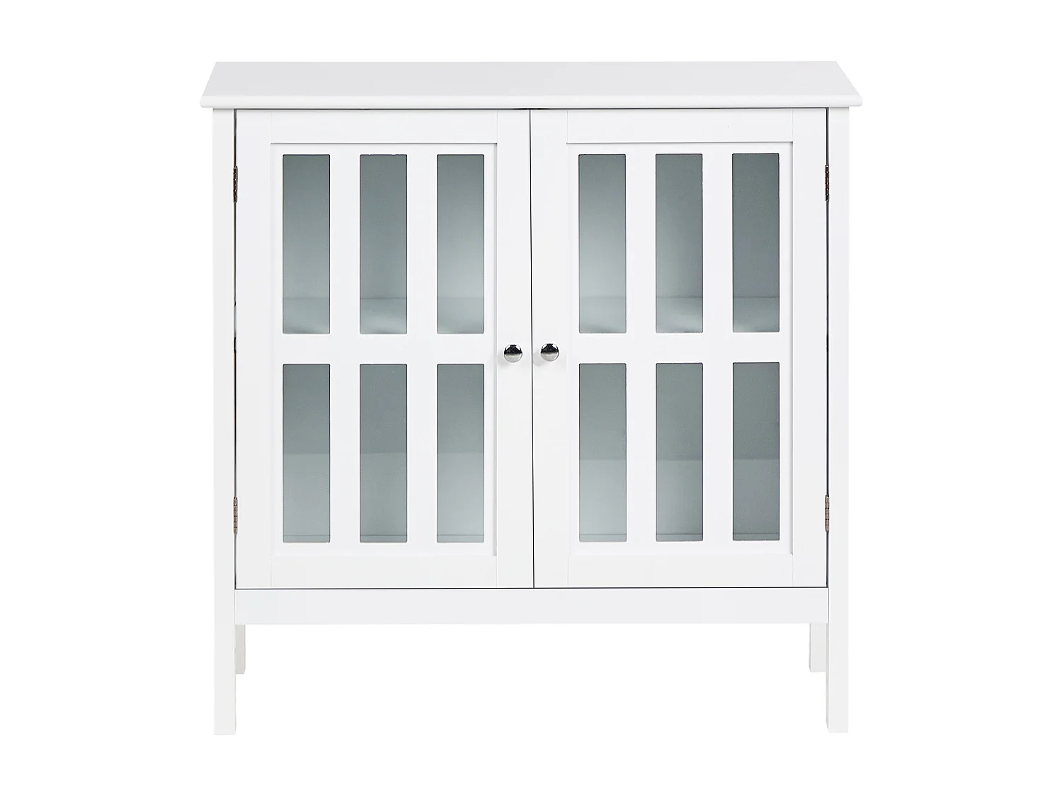 Vitrine en verre MIRAM Bois 80 cm Blanc