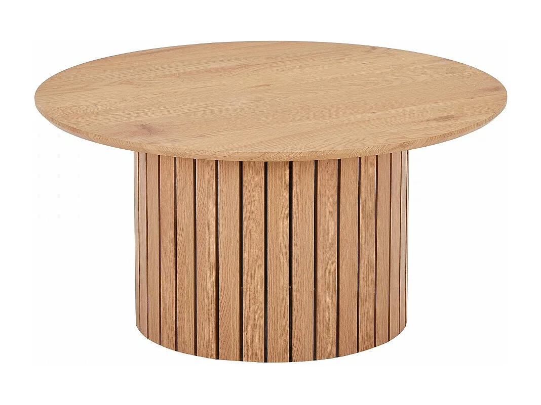 Table basse ronde 80cm avec piètement circulaire BEHIYE