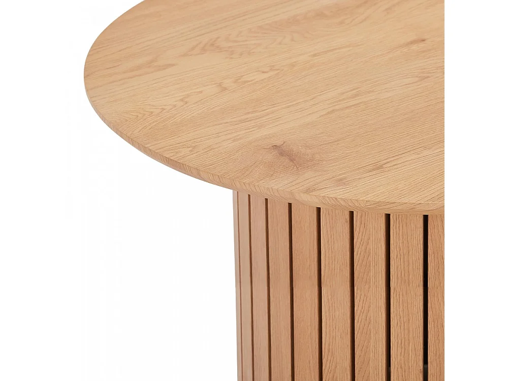 Table basse ronde 80cm avec piètement circulaire BEHIYE