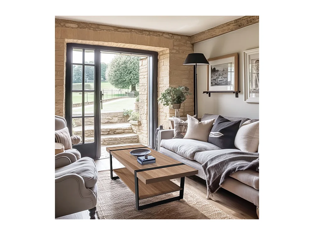 Table basse 120x60cm SEMRA couleur Chêne design moderne de haute qualité