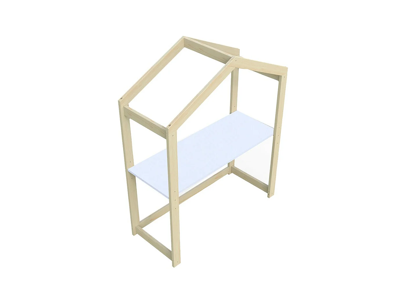 Bureau cabane enfant 119x45cm réglable en hauteur Epicéa massif