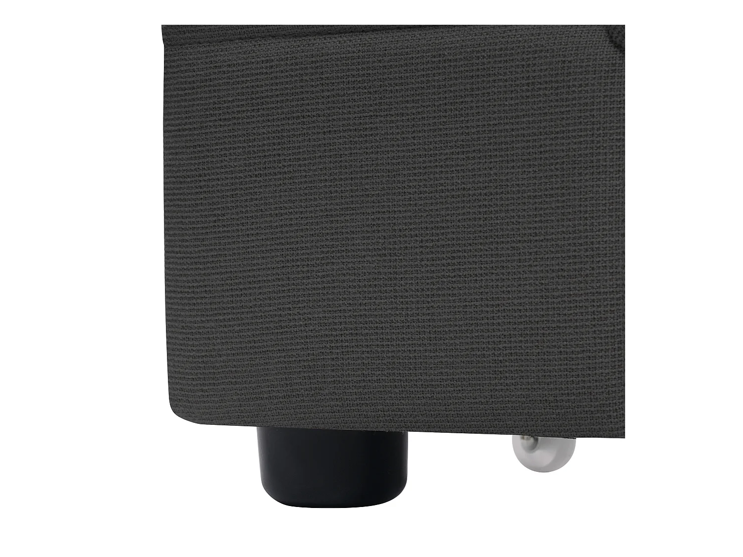 Lit adulte 160x200cm - Lit double avec LED et recharge USB - 4 tiroirs de rangement - lin gris