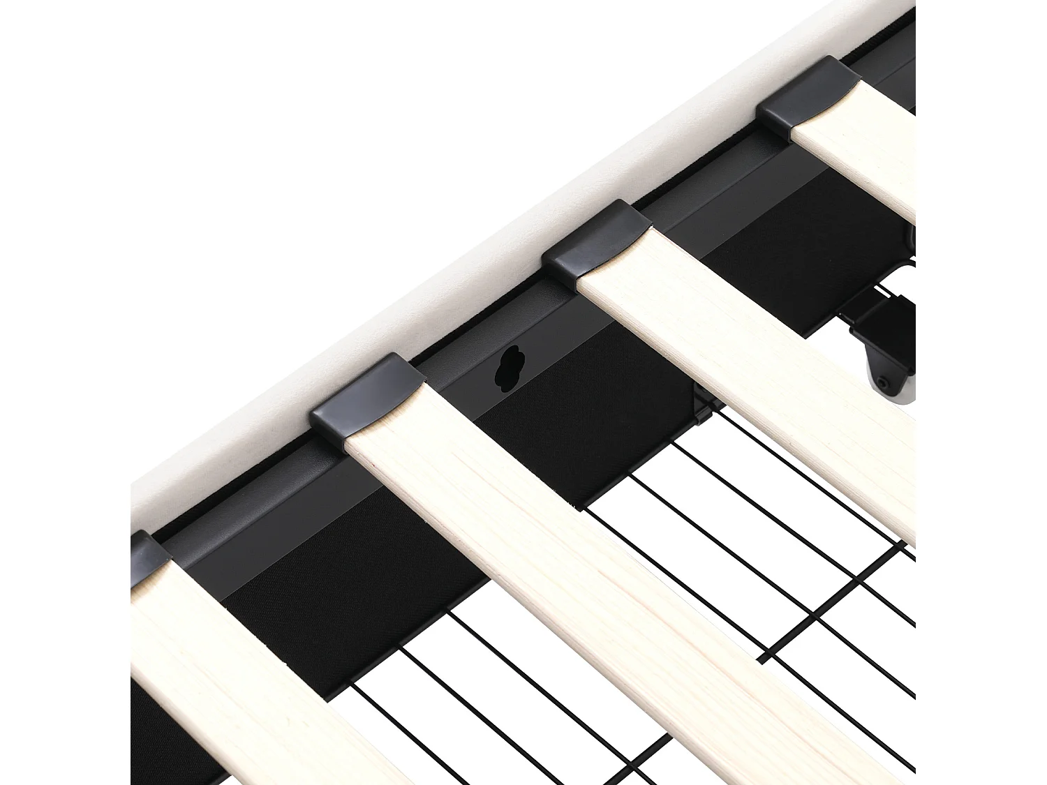 Lit adulte 160x200 cm - Lit double avec USB et recharge sans fil - 4 tiroirs - velours beige