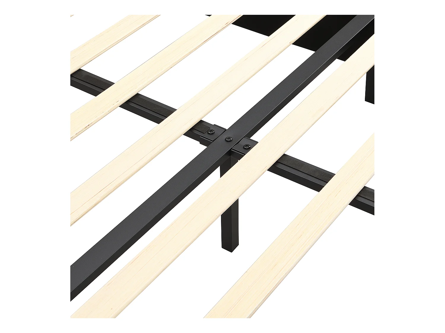 Lit adulte 160x200 cm - Lit double avec tête de lit et sommier à lattes en bois - velours beige clair