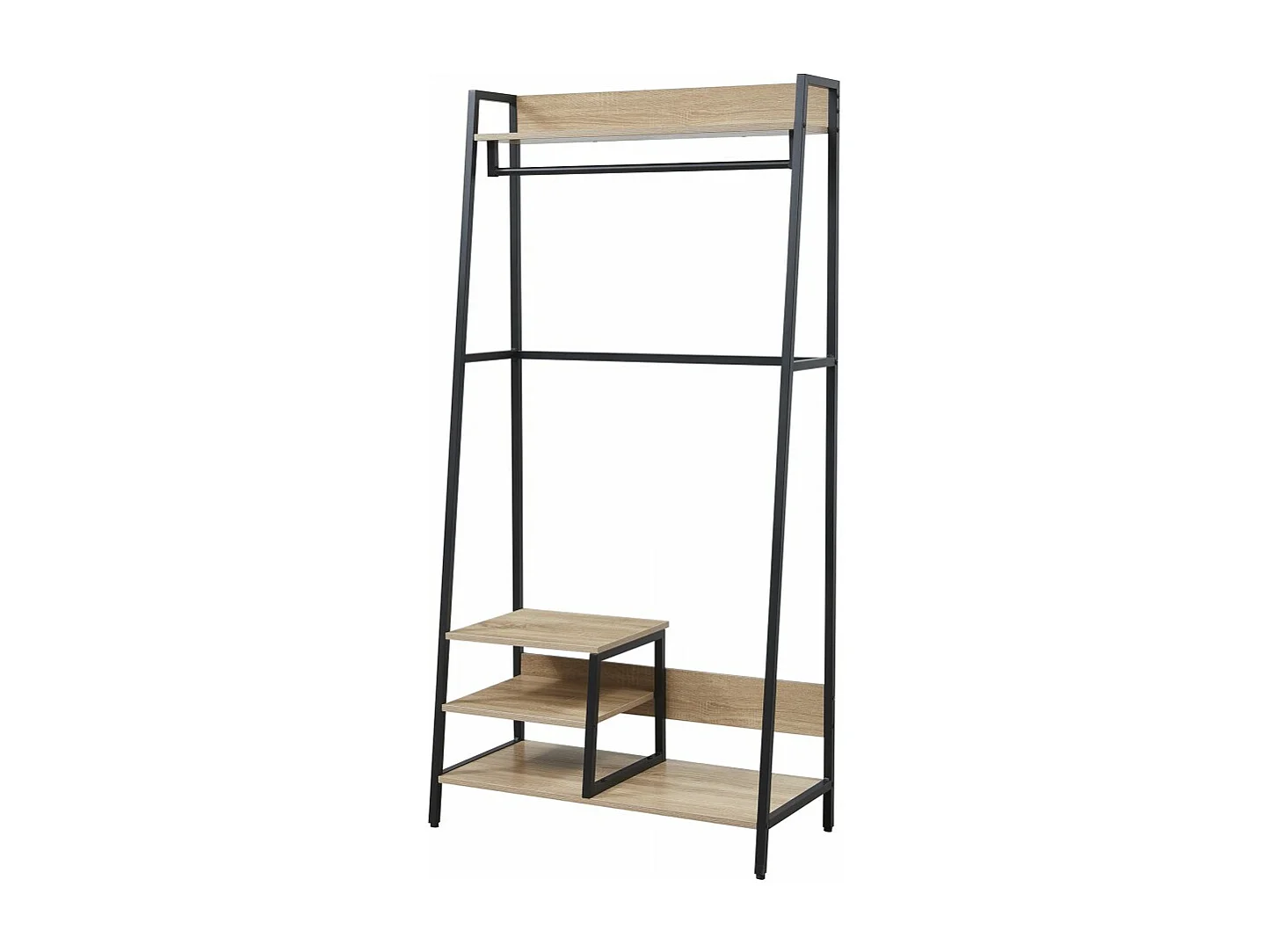 Porte manteau Vestiaire d'entrée avec étagères 169x40x84cm