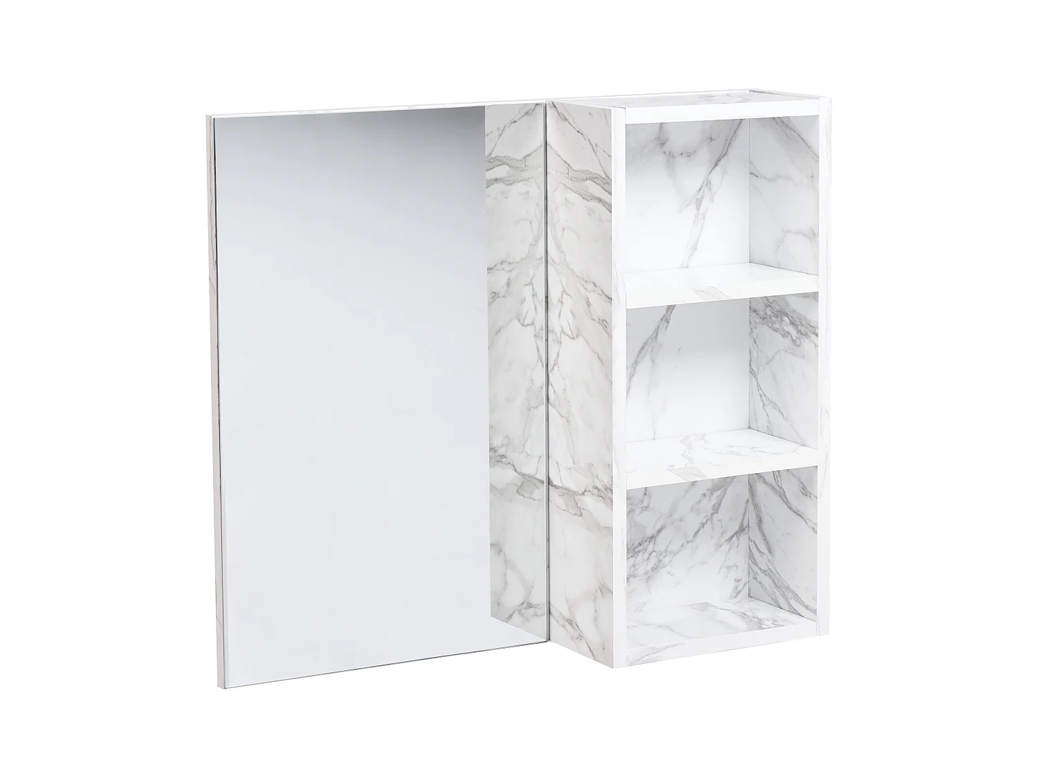 Armoire de toilette murale JOINVILLE 60 cm 54 cm Marbre blanc