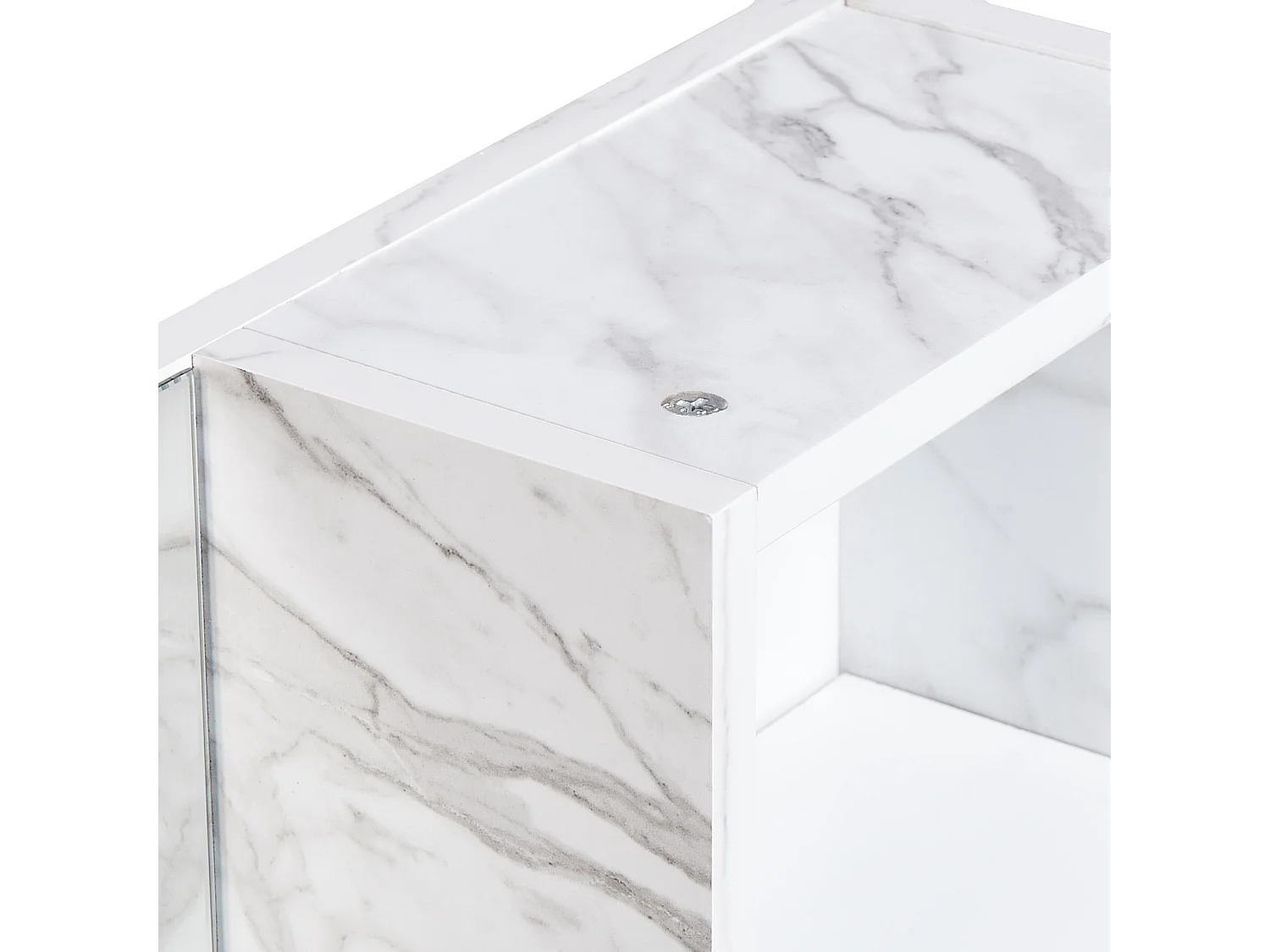 Armadio a muro per specchio da bagno JOINVILLE 60 cm 54 cm Marmo bianco