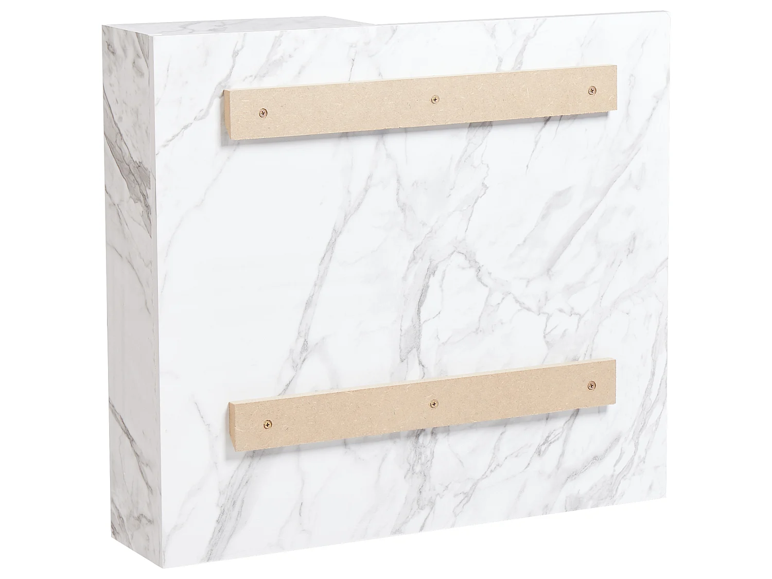 Bathroom Wall Mounted Mirror Cabinet JOINVILLE 60 cm 54 cm White Marble
