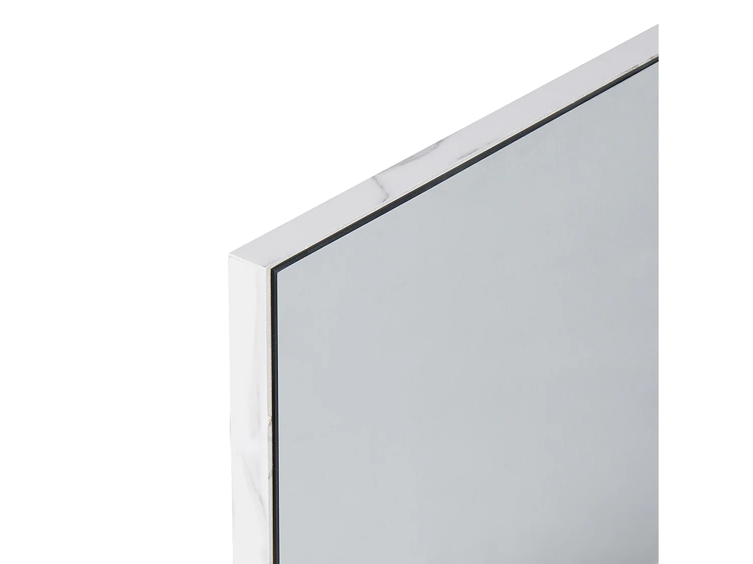 Bathroom Wall Mounted Mirror Cabinet JOINVILLE 60 cm 54 cm White Marble