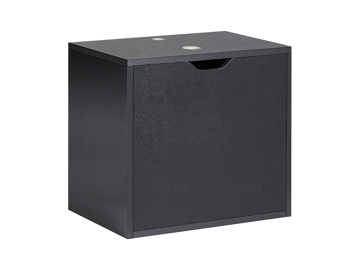 Waschbeckenunterschrank 44 x 40 cm schwarz mit 1 Tür Hängeschrank Bad Suzano