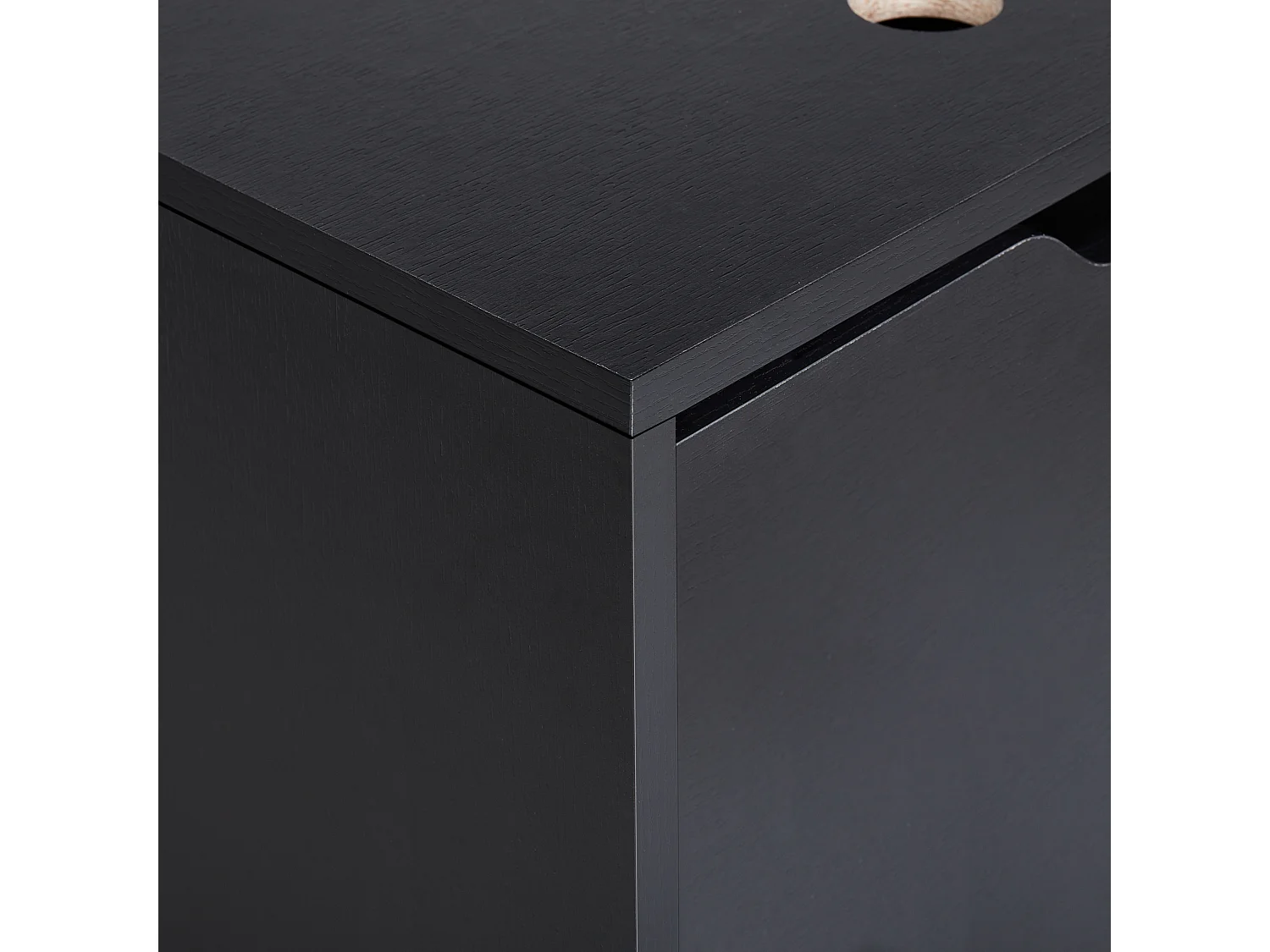 Waschbeckenunterschrank 44 x 40 cm schwarz mit 1 Tür Hängeschrank Bad Suzano