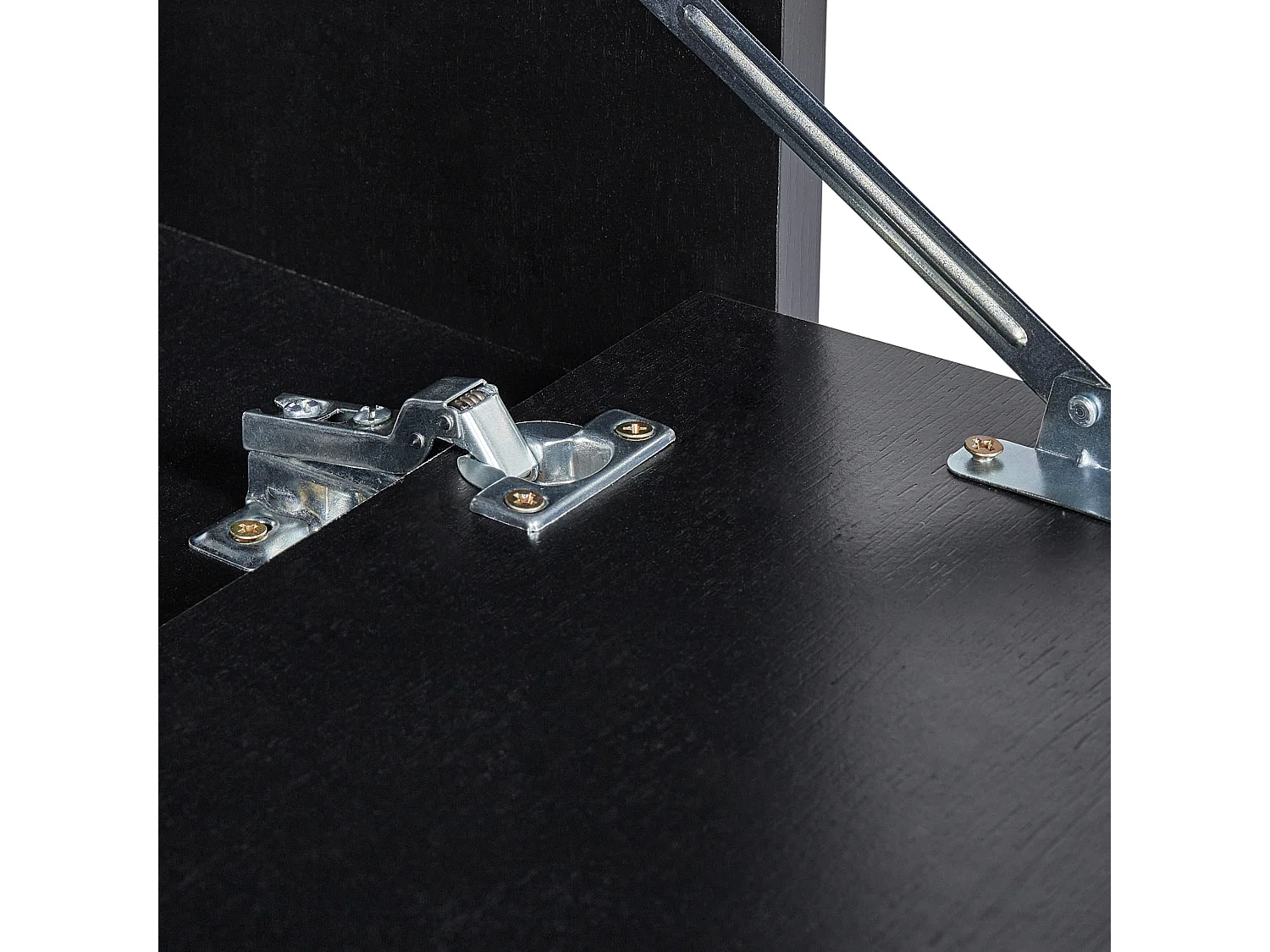 Waschbeckenunterschrank 44 x 40 cm schwarz mit 1 Tür Hängeschrank Bad Suzano