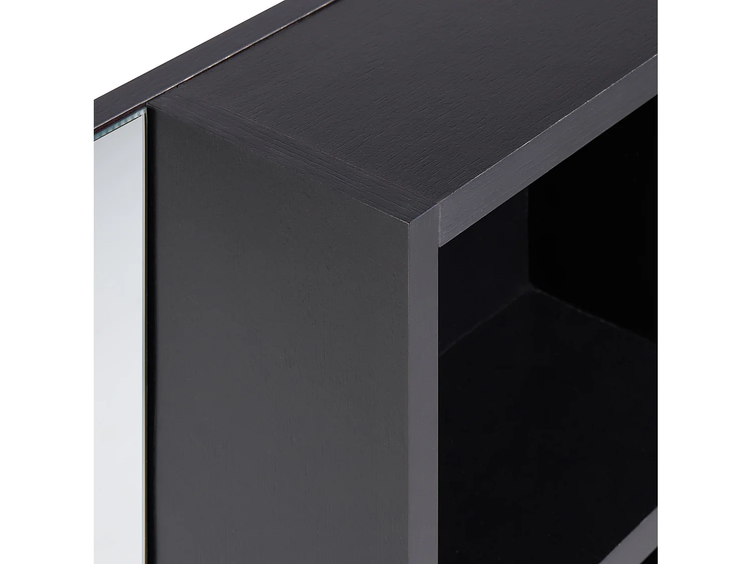 Bathroom Wall Mounted Mirror Cabinet JOINVILLE 60 cm Black