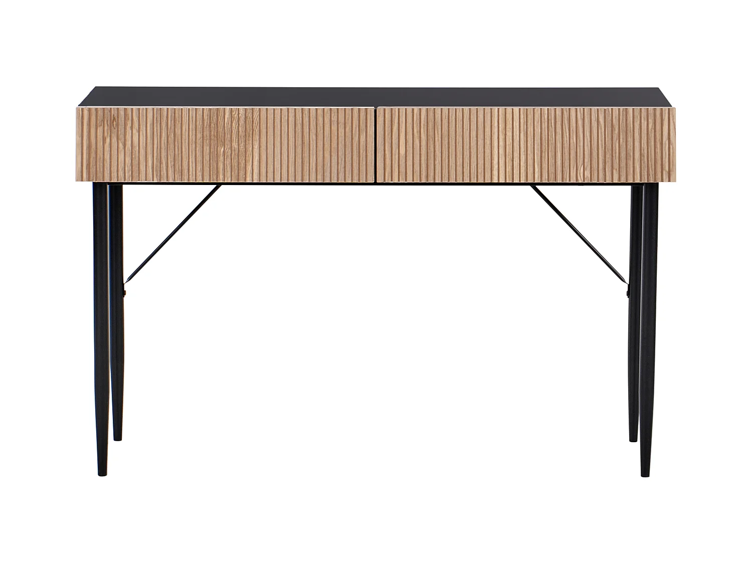 Konsola BLYTHE Jesion naturalny Czarny