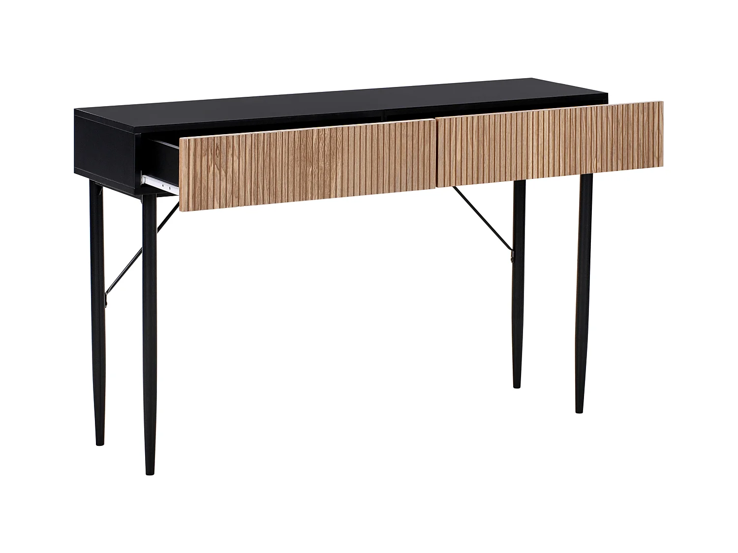 Konsola BLYTHE Jesion naturalny Czarny