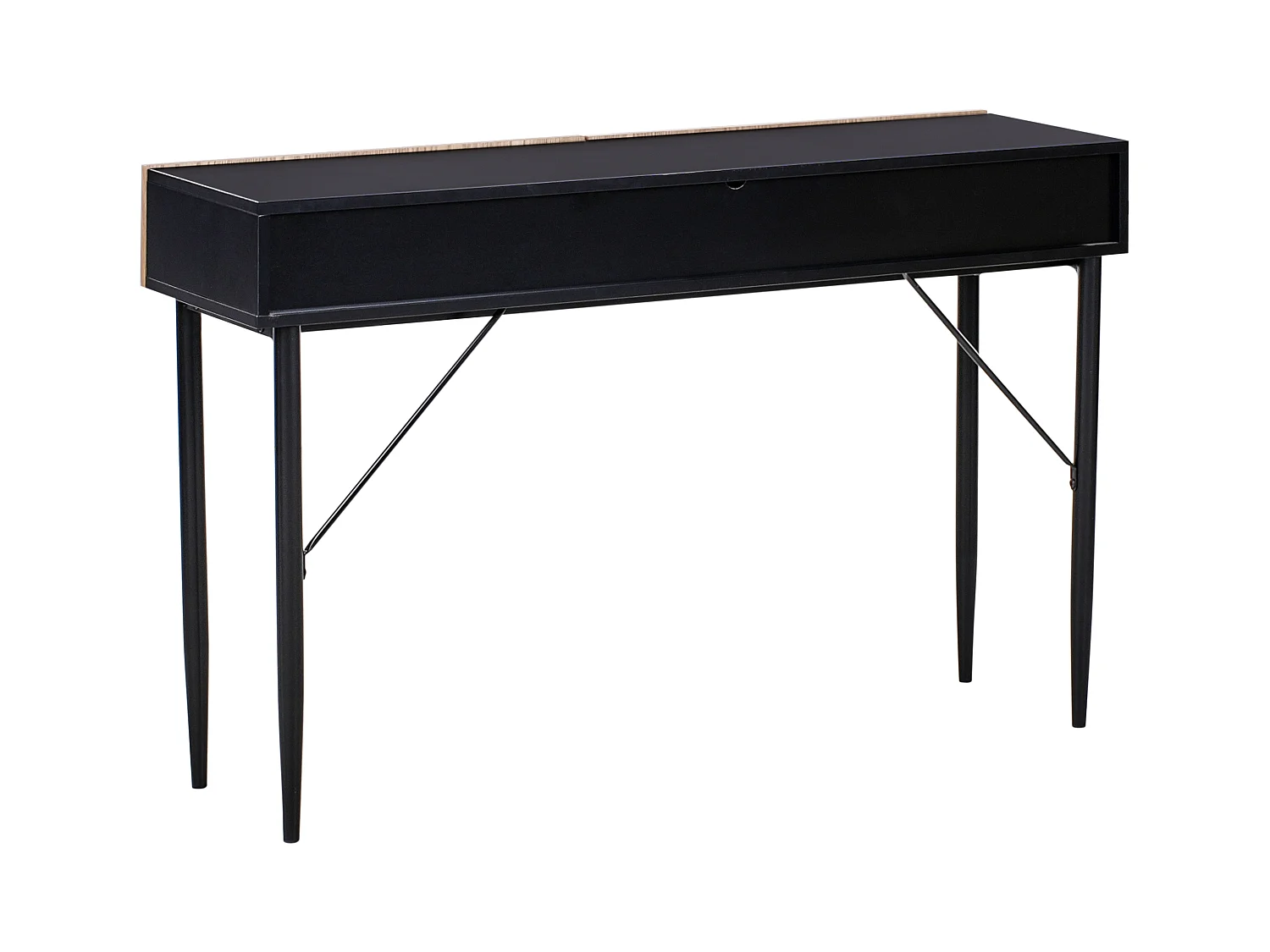 Konsola BLYTHE Jesion naturalny Czarny