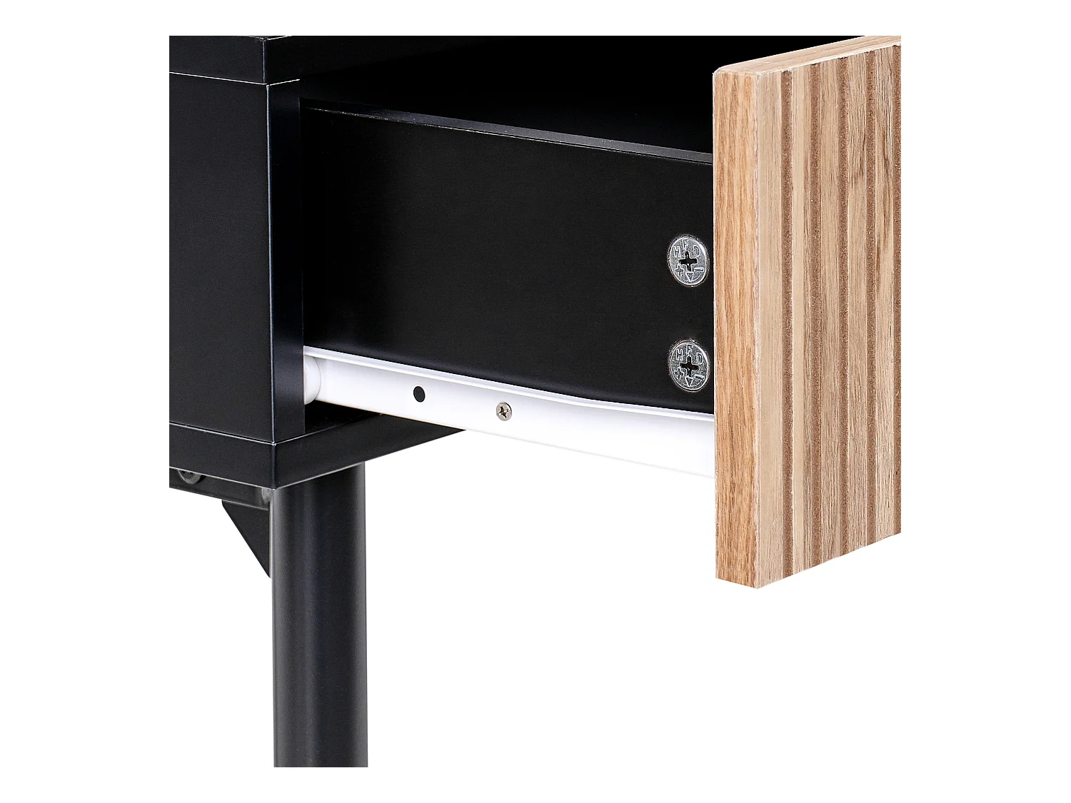 Konsola BLYTHE Jesion naturalny Czarny