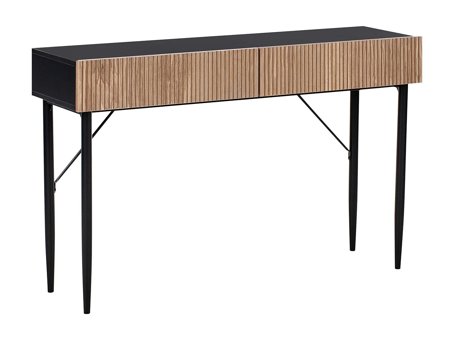 Console BLYTHE Frêne naturel Noir