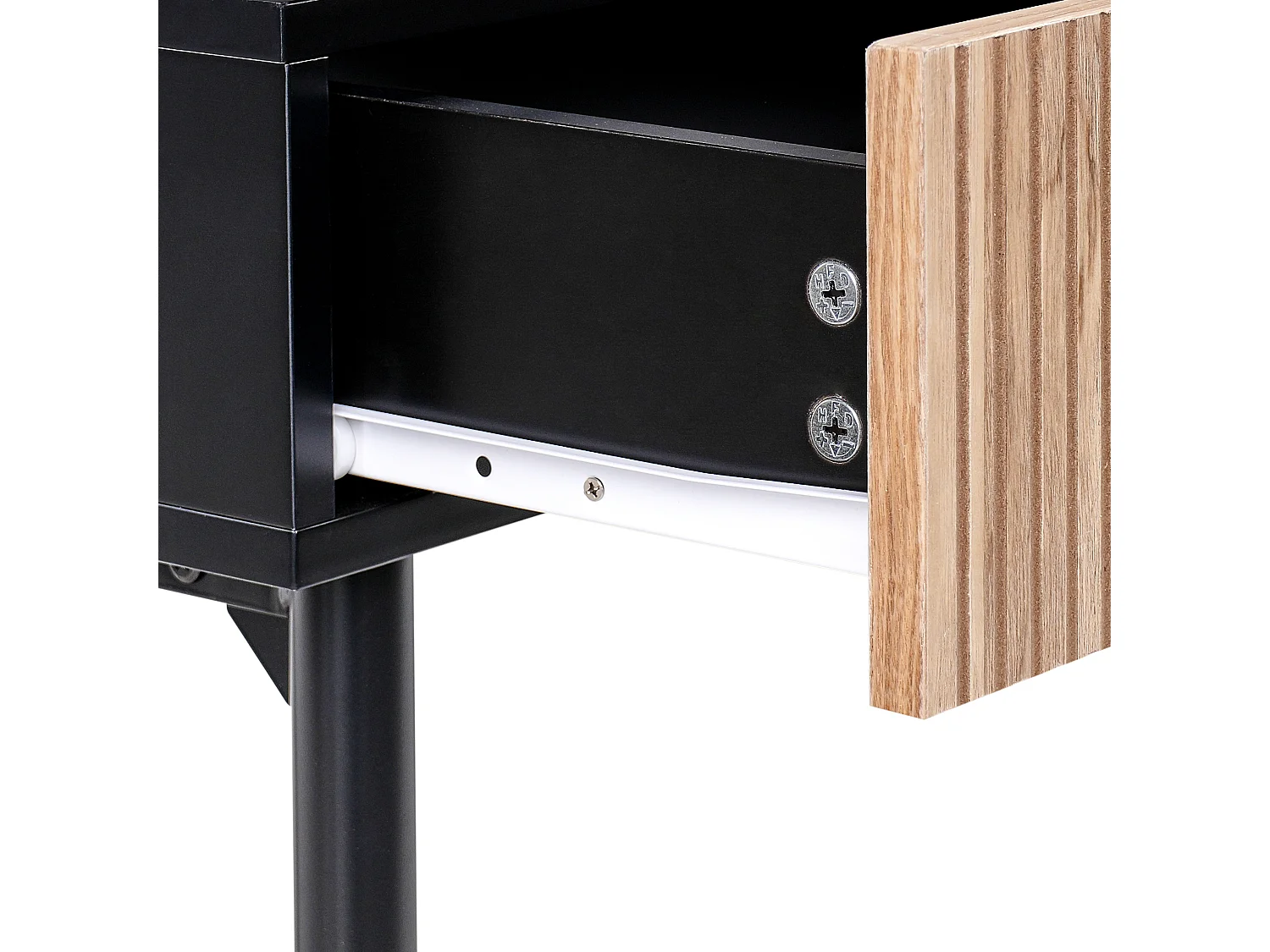 Console BLYTHE Frêne naturel Noir