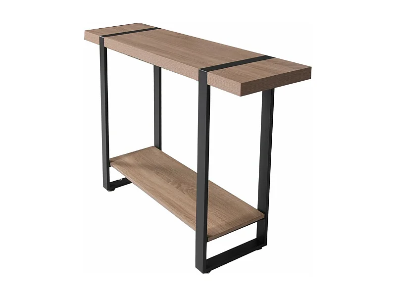 Table console 120x30cm meuble entrée SEMRA couleur chêne