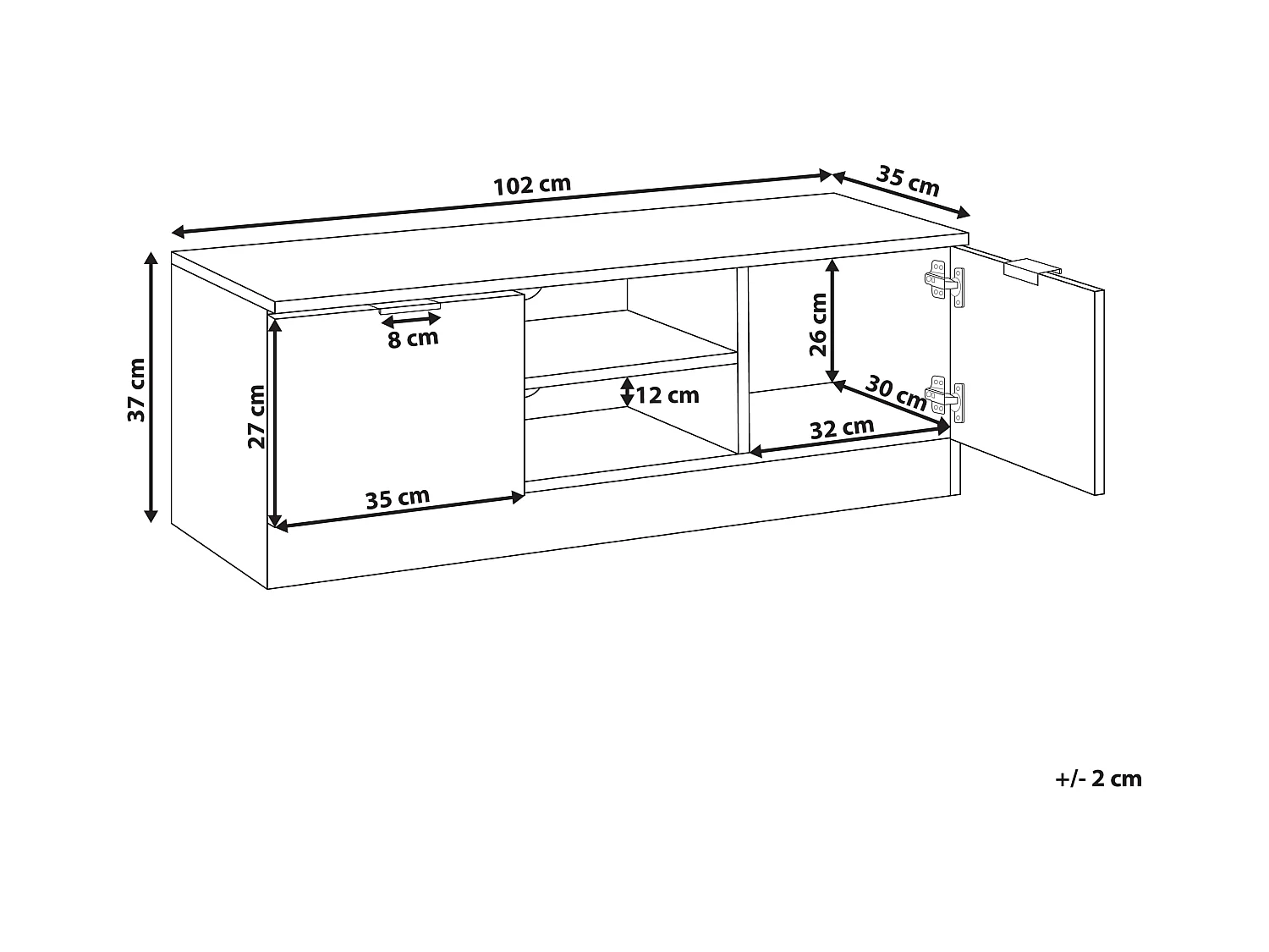 Mueble TV WINNIPEG Blanco