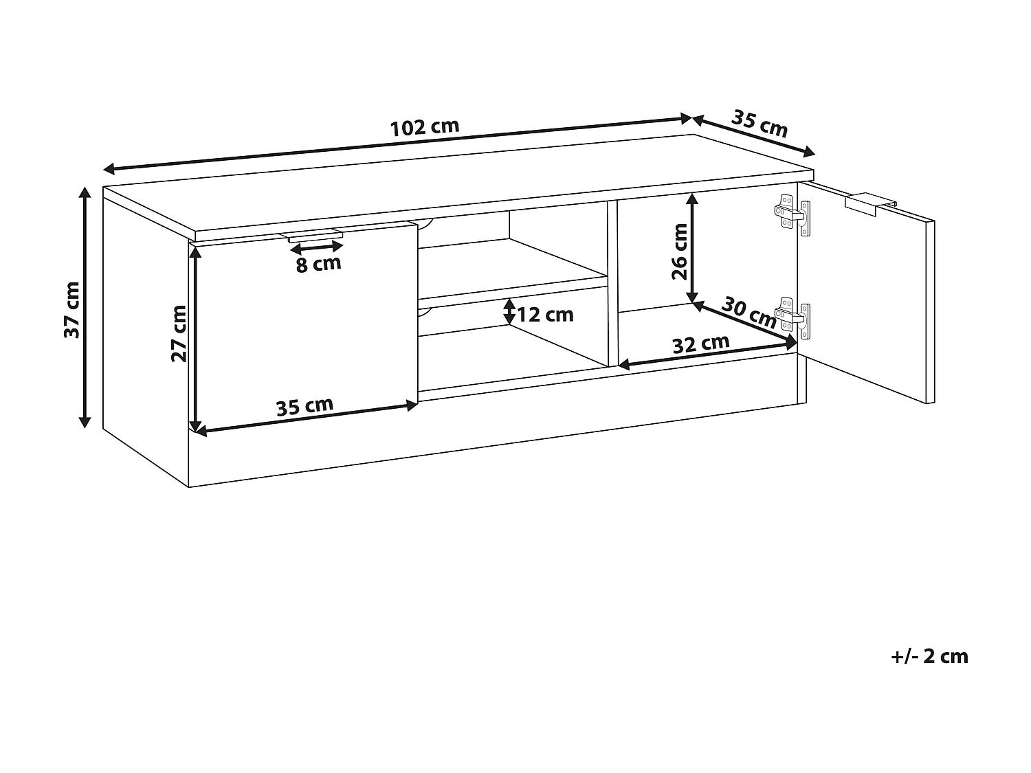 TV-meubel WINNIPEG Wit