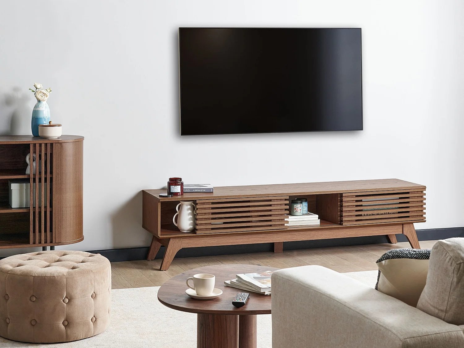 Meuble TV TOLEDO Marron foncé