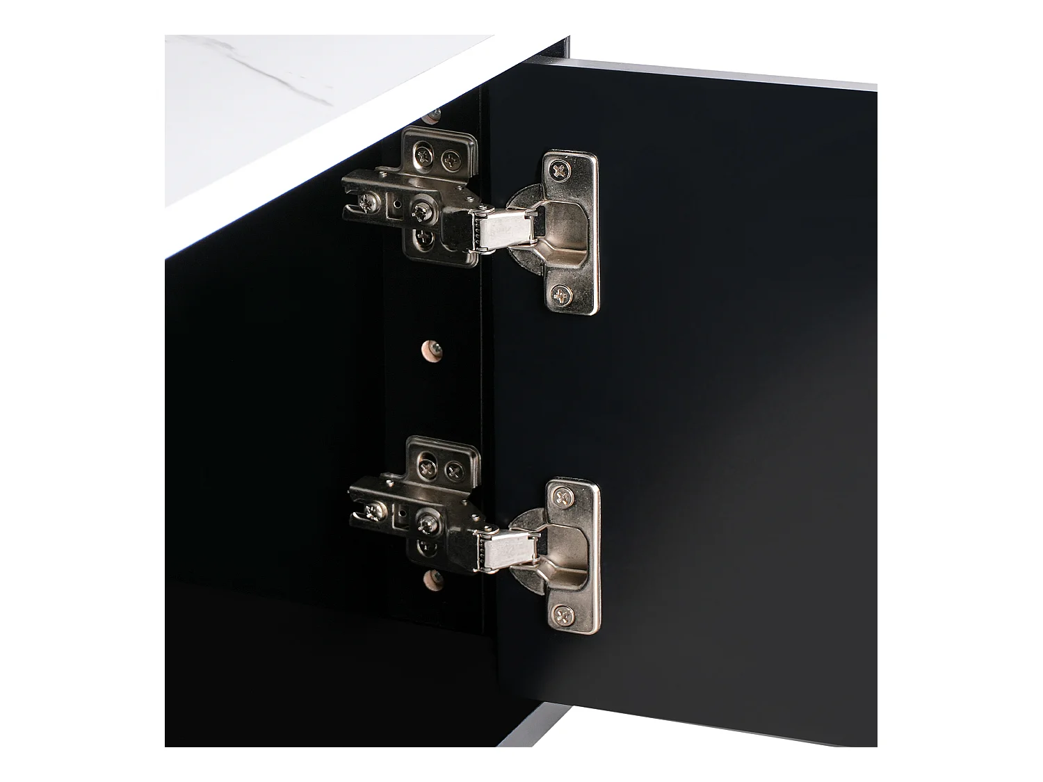 Meuble TV GLASTONBURY Marbre/noir