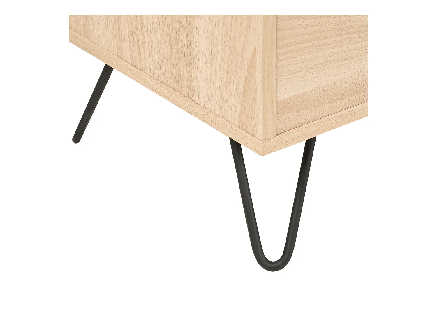 TV-Möbel mit 3 Regalböden aus Spanplatte, 150 cm, minimalistischer Stil, hellbraun Cardigan