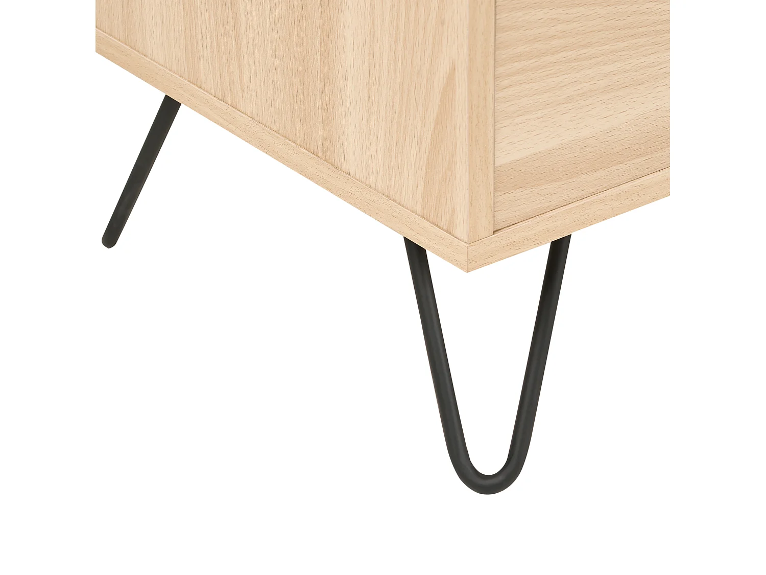 TV-Möbel mit 3 Regalböden aus Spanplatte, 150 cm, minimalistischer Stil, hellbraun Cardigan