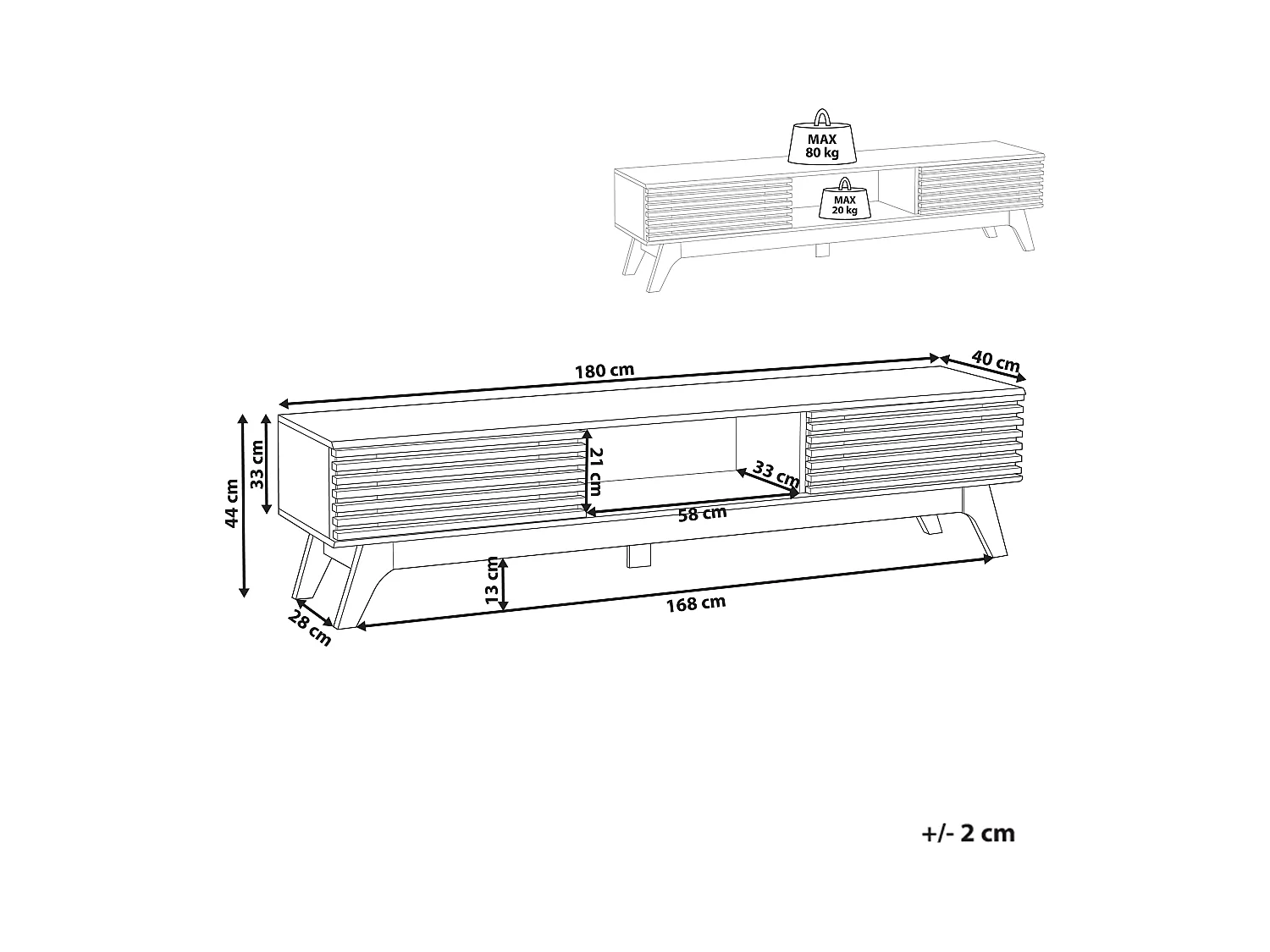 Szafka RTV TOLEDO Brązowy