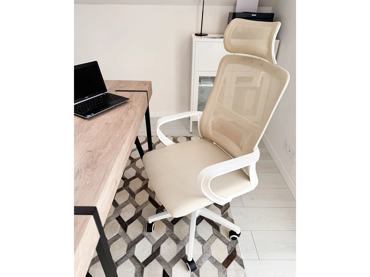 Bürostuhl drehbar MONARCH Stoff Beige