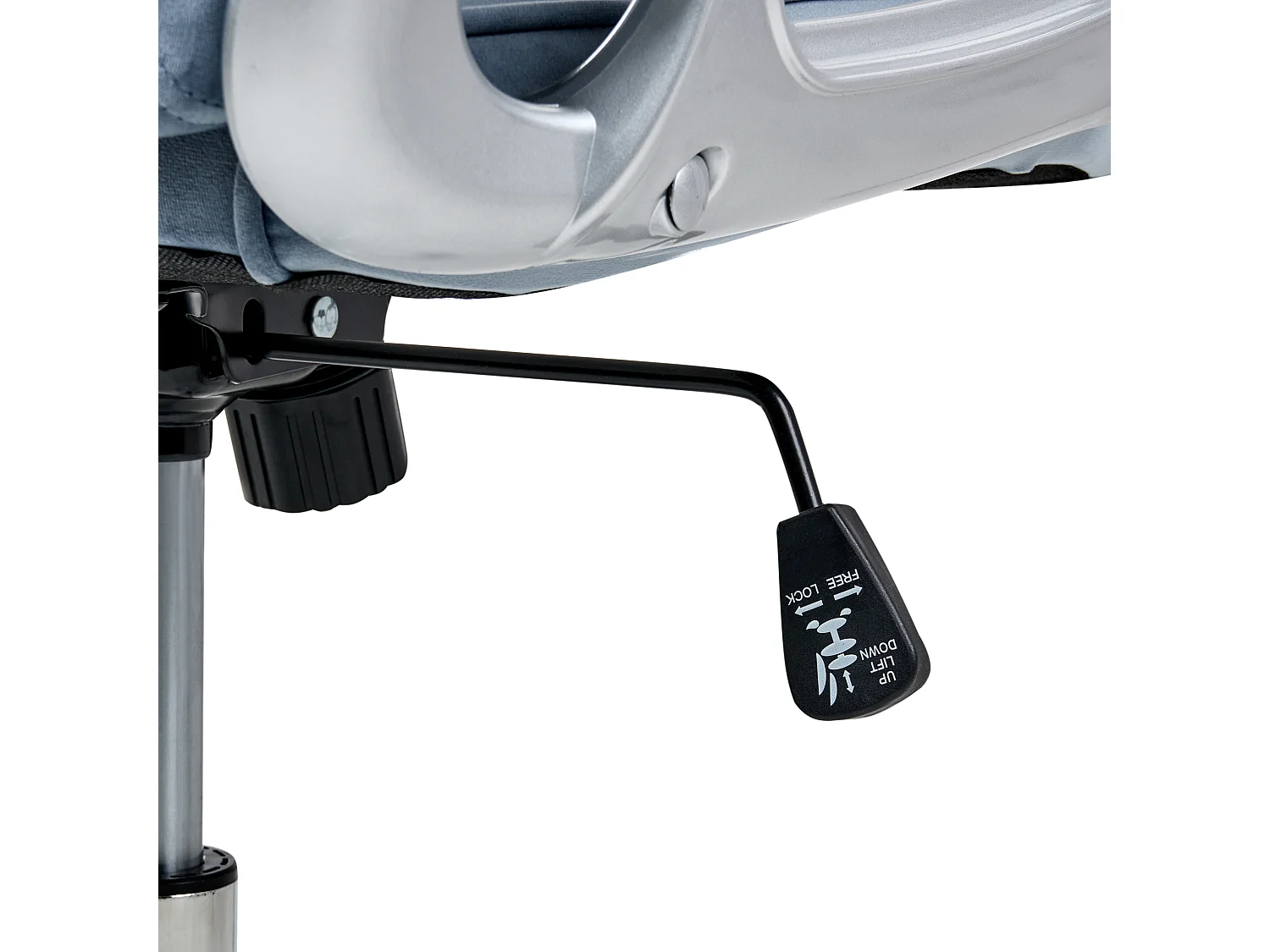 Chaise de bureau PRINCESS Velours Bleu clair