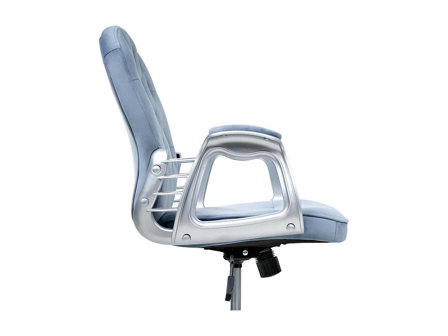 Chaise de bureau PRINCESS Velours Bleu clair