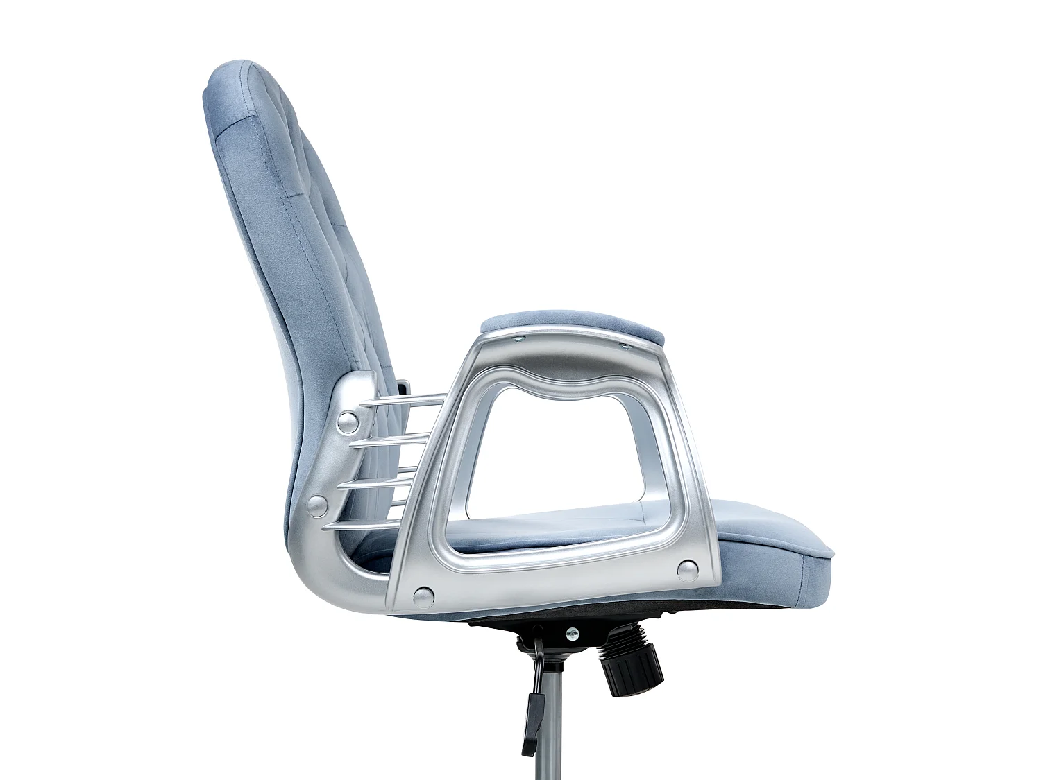 Chaise de bureau PRINCESS Velours Bleu clair