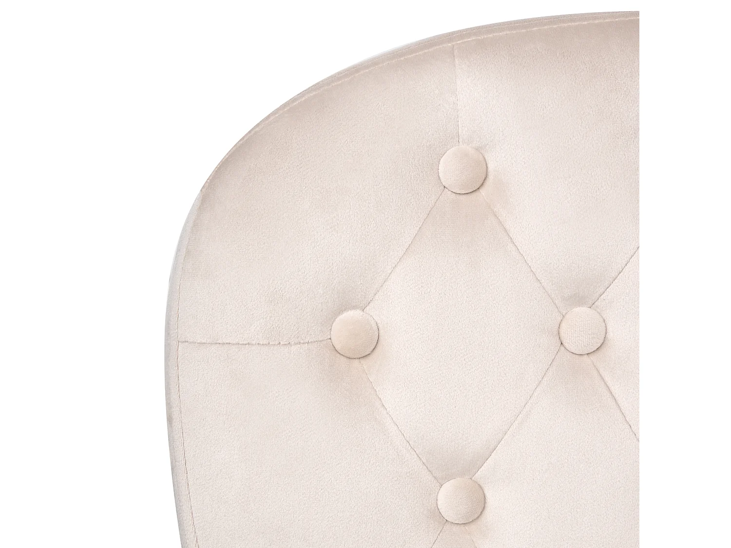 Schreibtischstuhl drehbar PRINCESS Samtstoff Beige