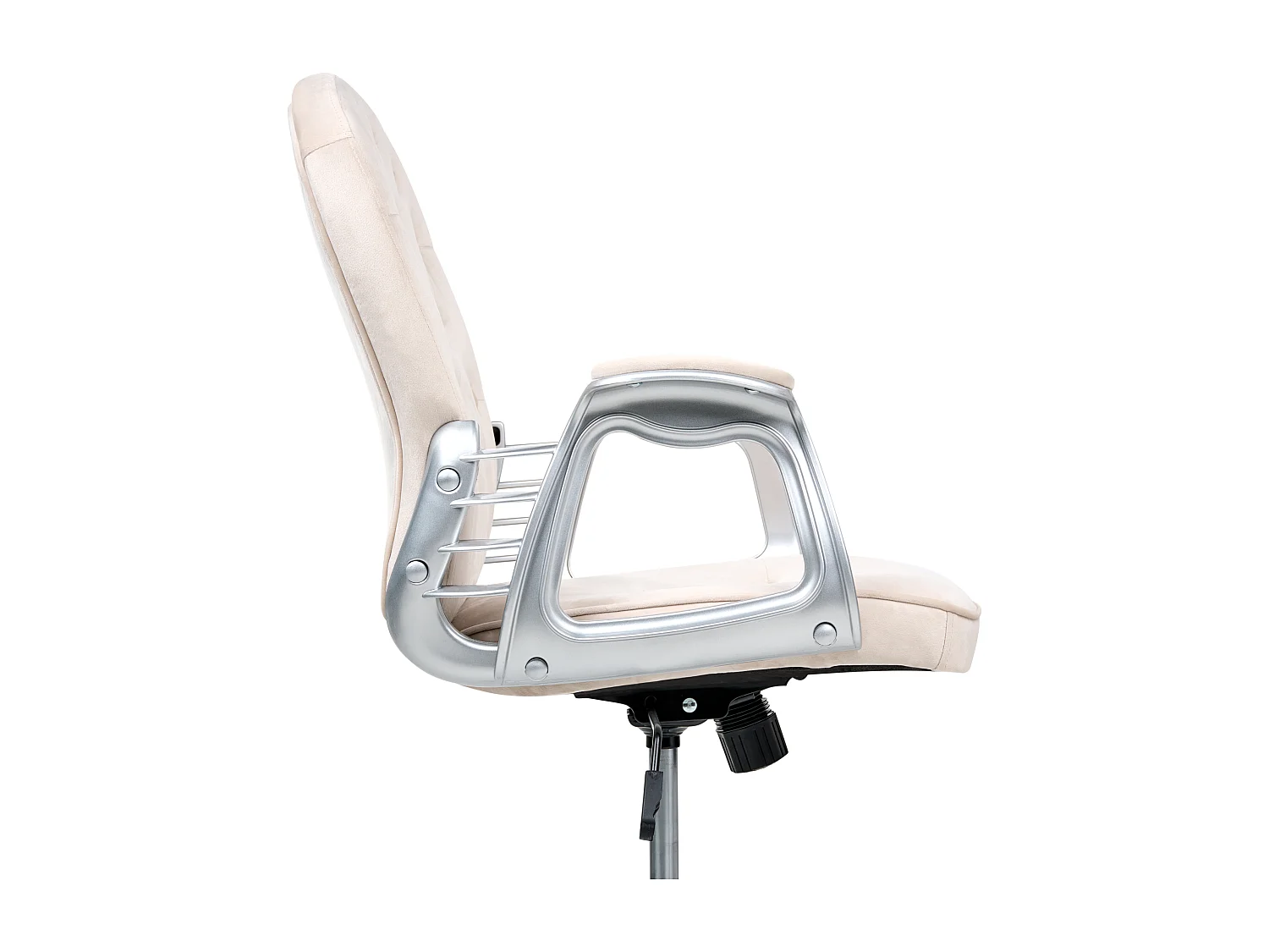 Schreibtischstuhl drehbar PRINCESS Samtstoff Beige