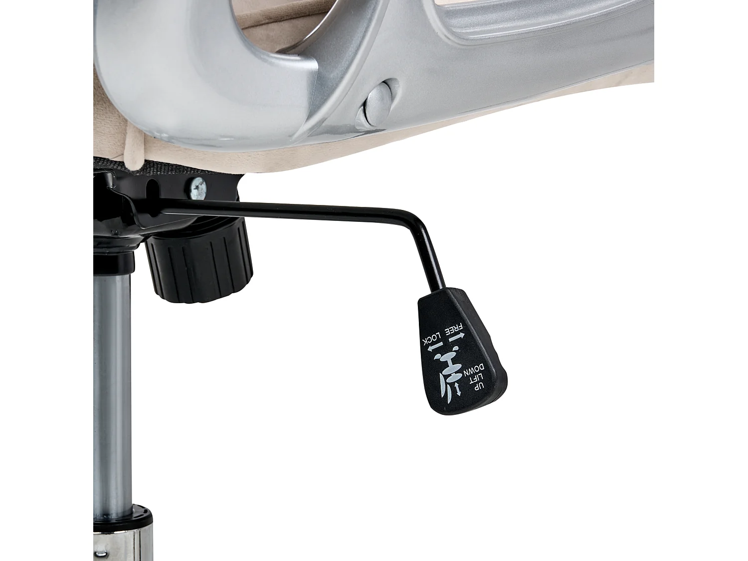 Schreibtischstuhl drehbar PRINCESS Samtstoff Beige