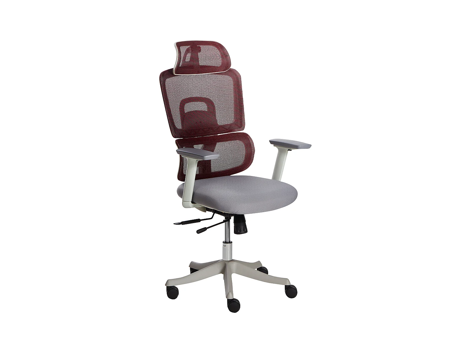 Chaise de bureau ALLY Tissu Rouge foncé