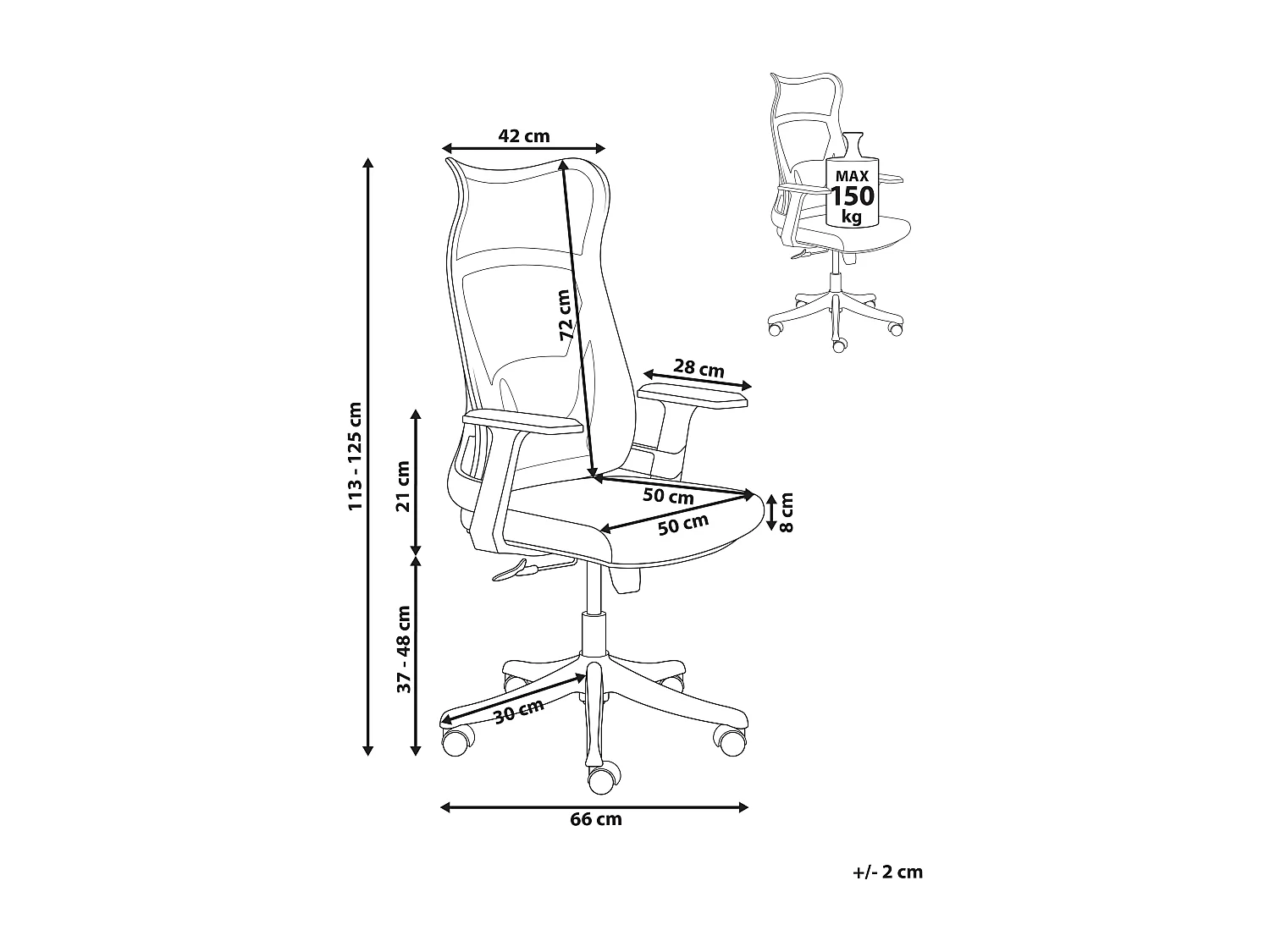 Chaise de bureau BARD Tissu Vert