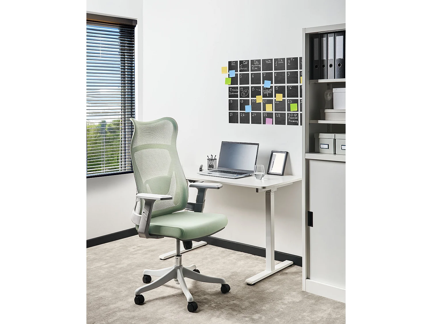 Chaise de bureau BARD Tissu Vert