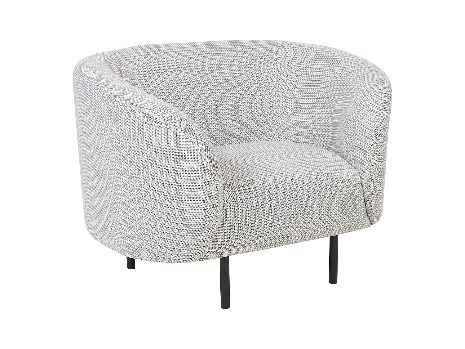 Ensemble de salon 3 places LOEN Tissu Noir/blanc