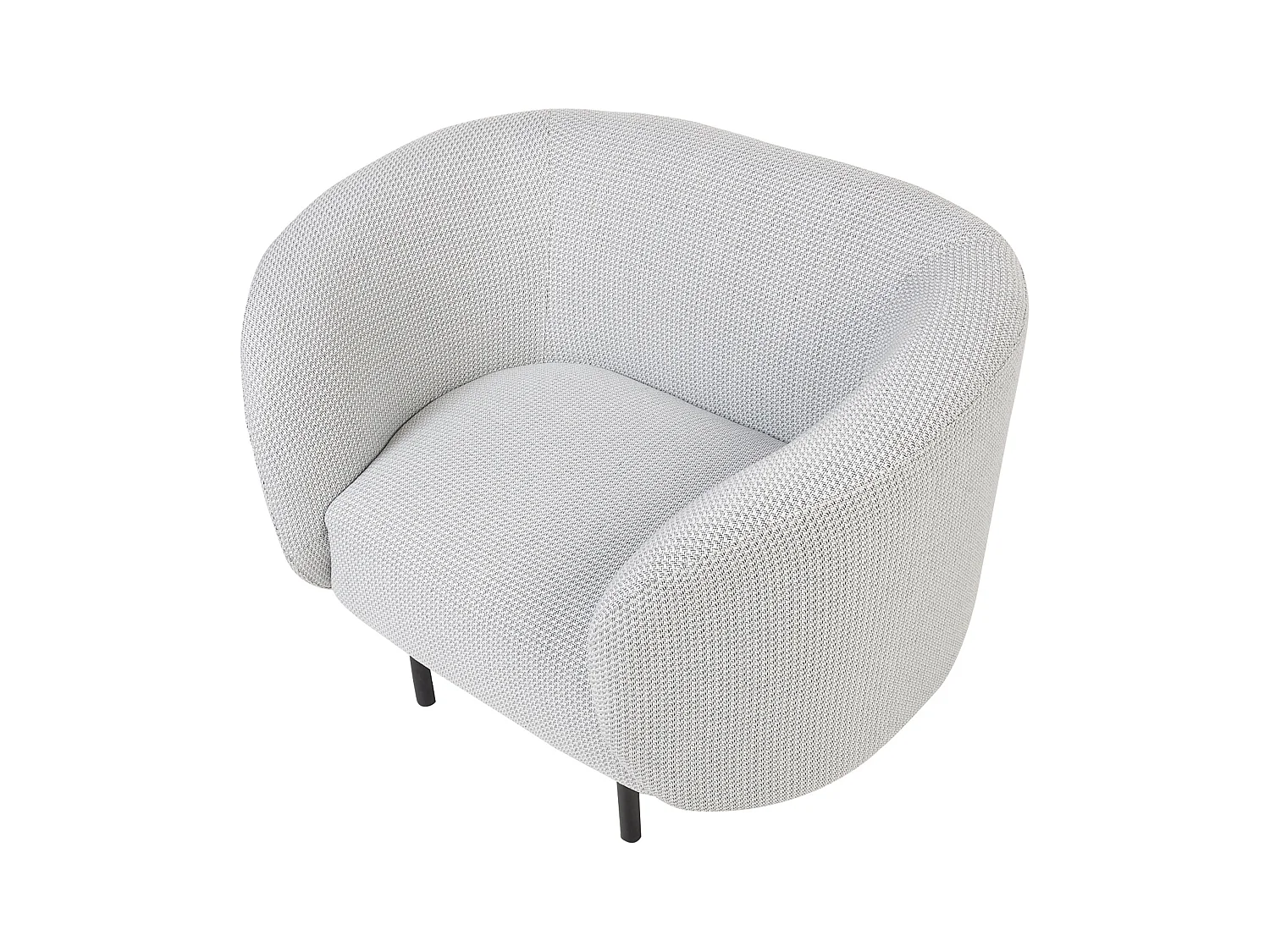 Ensemble de salon 3 places LOEN Tissu Noir/blanc