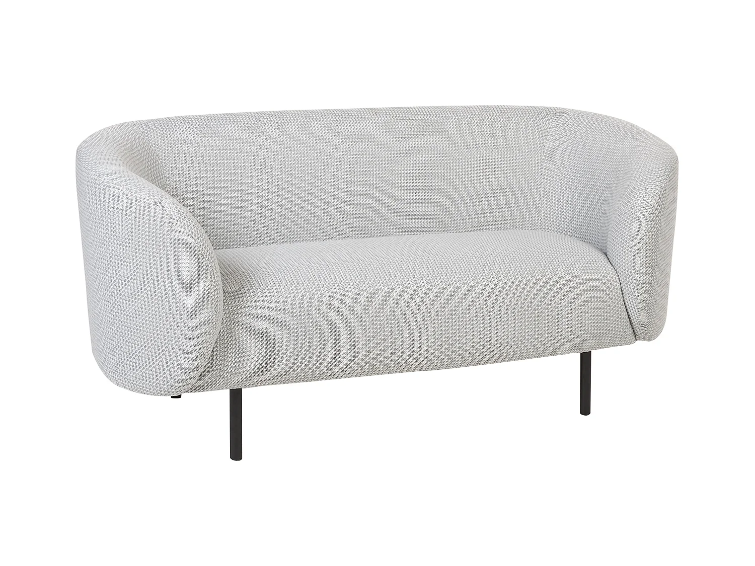 Ensemble de salon 3 places LOEN Tissu Noir/blanc